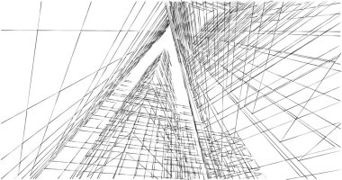 soyut mimari duvar kağıdı tasarımı, dijital konsept arkaplan