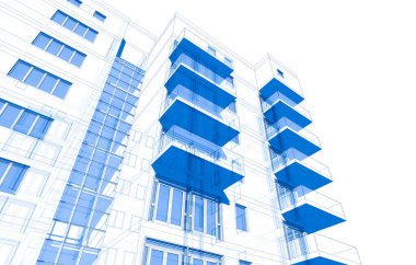 soyut mimari duvar kağıdı tasarımı, dijital konsept arkaplan