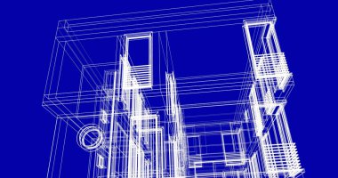 soyut mimari duvar kağıdı tasarımı, dijital konsept arkaplan