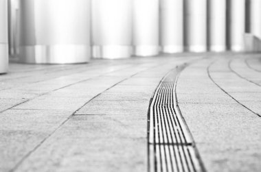 Arkaplanda mimari bina 3d illüstrasyon