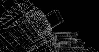 soyut mimari duvar kağıdı tasarımı, dijital konsept arkaplan