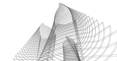 soyut mimari duvar kağıdı tasarımı, dijital konsept arkaplan