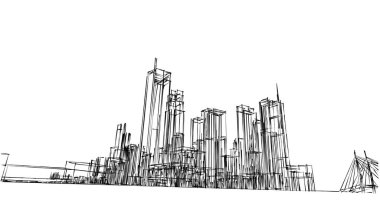 minimal geometrik şekiller, mimari çizgiler