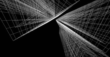 soyut mimari duvar kağıdı tasarımı, dijital konsept arkaplan