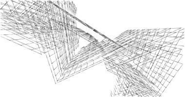 soyut mimari duvar kağıdı tasarımı, dijital konsept arkaplan