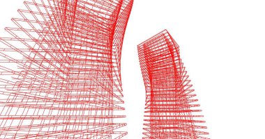 soyut mimari duvar kağıdı tasarımı, dijital konsept arkaplan
