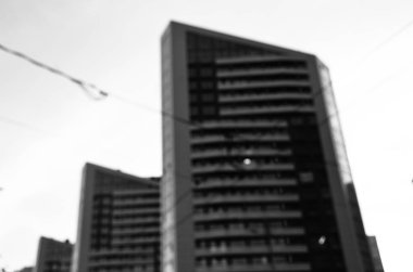 Bulanık şehir. Renkli soyut arkaplan