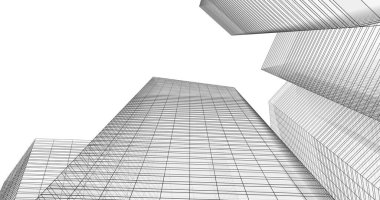 soyut mimari duvar kağıdı tasarımı, dijital konsept arkaplan