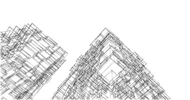 soyut mimari duvar kağıdı tasarımı, dijital konsept arkaplan