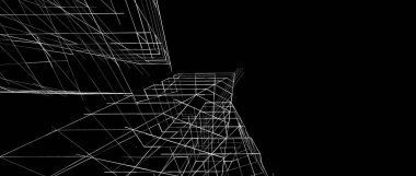 soyut mimari duvar kağıdı tasarımı, dijital konsept arkaplan