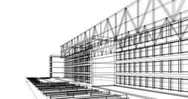 soyut mimari duvar kağıdı tasarımı, dijital konsept arkaplan