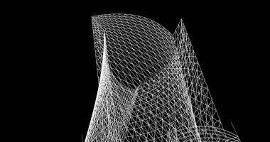 soyut mimari duvar kağıdı tasarımı, dijital konsept arkaplan