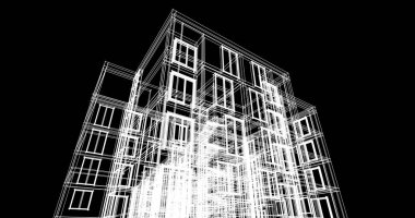 soyut mimari duvar kağıdı tasarımı, dijital konsept arkaplan