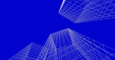 soyut mimari duvar kağıdı tasarımı, dijital konsept arkaplan