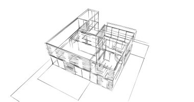 soyut mimari duvar kağıdı tasarımı, dijital konsept arkaplan