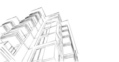 soyut mimari duvar kağıdı tasarımı, dijital konsept arkaplan