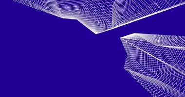 Mimari sanat konseptinde soyut çizgiler, minimum geometrik şekiller. 