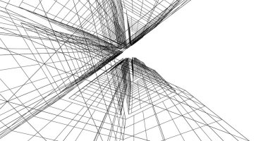 soyut mimari duvar kağıdı tasarımı, dijital konsept arkaplan