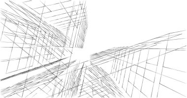 soyut mimari duvar kağıdı tasarımı, dijital konsept arkaplan