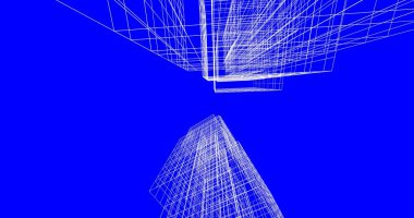 soyut mimari duvar kağıdı tasarımı, dijital konsept arkaplan