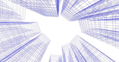 soyut mimari duvar kağıdı tasarımı, dijital konsept arkaplan