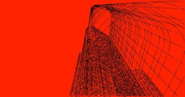 soyut mimari duvar kağıdı tasarımı, dijital konsept arkaplan