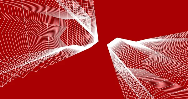 Mimari sanat konseptinde soyut çizgiler, minimum geometrik şekiller. 