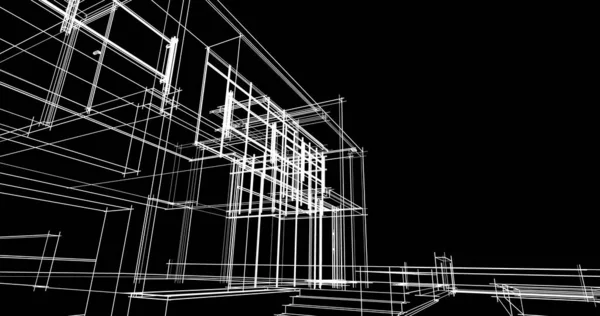 Geometriai Építészeti Épületek Kialakítása — Stock Fotó