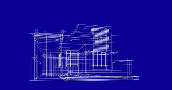 Architektura Budynek Ilustracja Tle — Zdjęcie stockowe