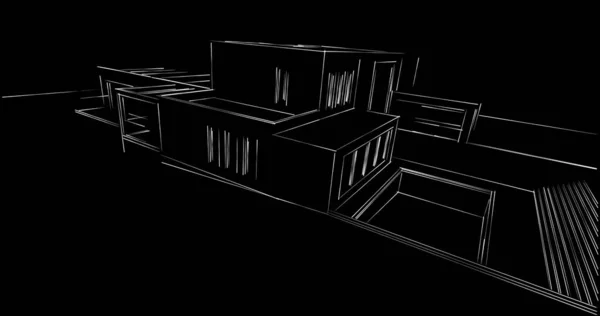 Абстрактный Архитектурный Дизайн Обоев Цифровой Концепт Фон — стоковое фото