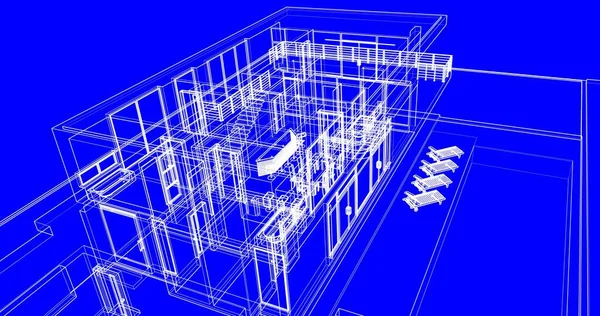 Abstrakcyjny Projekt Tapety Architektonicznej Cyfrowe Tło Koncepcyjne — Zdjęcie stockowe