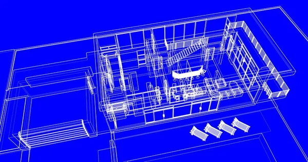 Abstrakcyjny Projekt Tapety Architektonicznej Cyfrowe Tło Koncepcyjne — Zdjęcie stockowe