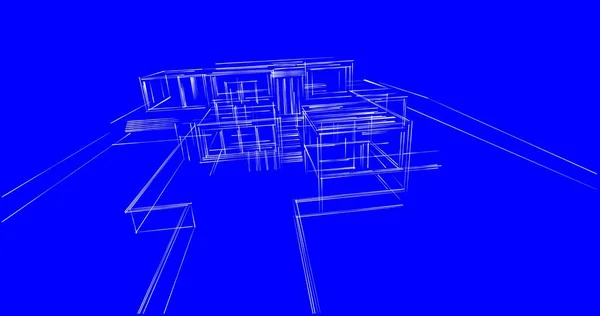 Abstrakcyjny Projekt Tapety Architektonicznej Cyfrowe Tło Koncepcyjne — Zdjęcie stockowe