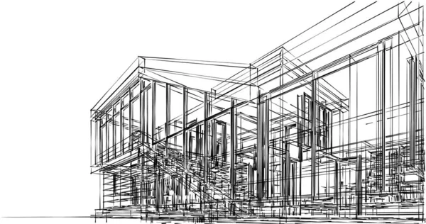 Abstraktní Architektonický Design Tapet Digitální Koncept Pozadí — Stock fotografie