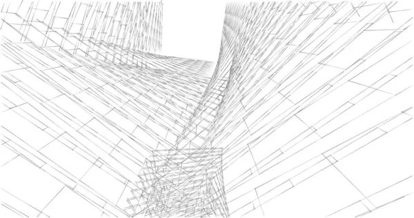 建筑墙纸设计 数字概念背景 — 图库照片