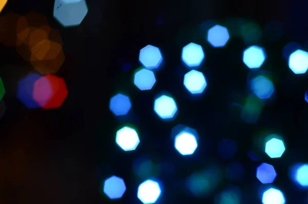 Lumières Abstraites Floues Fond Ville Dans Nuit — Photo