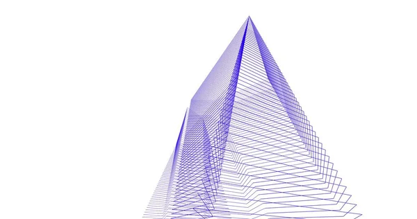 建筑墙纸设计 数字概念背景 — 图库照片