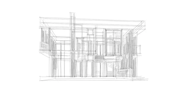 Architecture Bâtiment Illustration Sur Fond — Photo