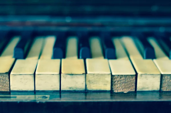 Vintage Piano Nahaufnahme Hintergrund Der Konzeptkunst — Stockfoto