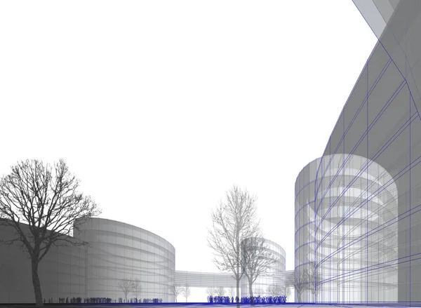 soyut mimari duvar kağıdı tasarımı, dijital konsept arkaplan