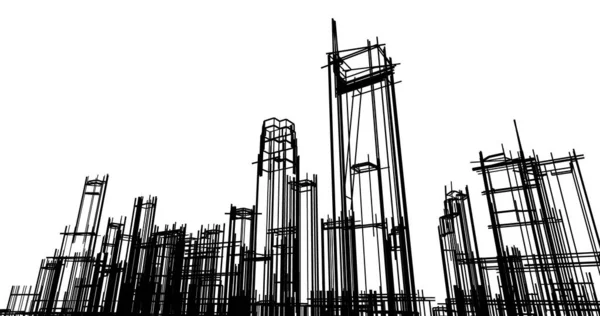 soyut mimari duvar kağıdı tasarımı, dijital konsept arkaplan