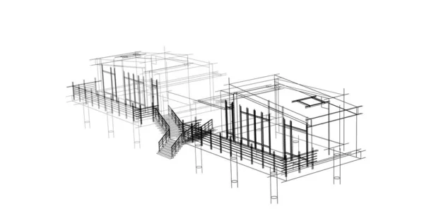 Diseño Mínimo Edificios Arquitectónicos Geométricos — Foto de Stock