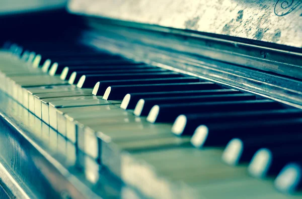 Piano Vintage Tiro Perto Arte Conceitual Fundo — Fotografia de Stock