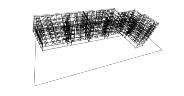 建筑墙纸设计 数字概念背景 — 图库照片