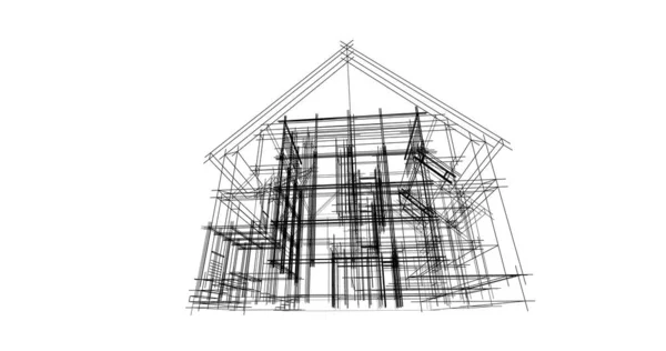 最小几何建筑设计 — 图库照片