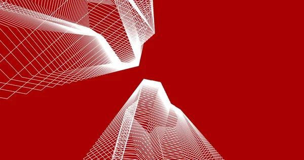 Mimari sanat konseptinde soyut çizgiler, minimum geometrik şekiller. 