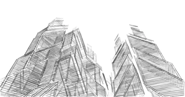 Mimari sanat konseptinde soyut çizgiler, minimum geometrik şekiller. 