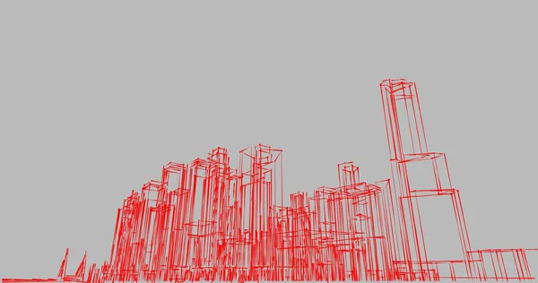 Abstrakcyjny Projekt Tapety Architektonicznej Cyfrowe Tło Koncepcyjne — Zdjęcie stockowe