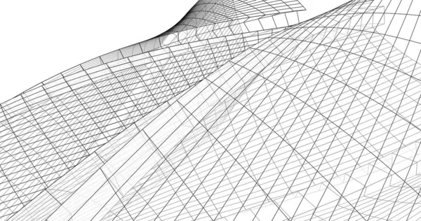 最小几何建筑设计 — 图库照片