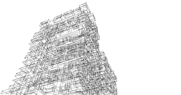 Mimari sanat konseptinde soyut çizgiler, minimum geometrik şekiller. 